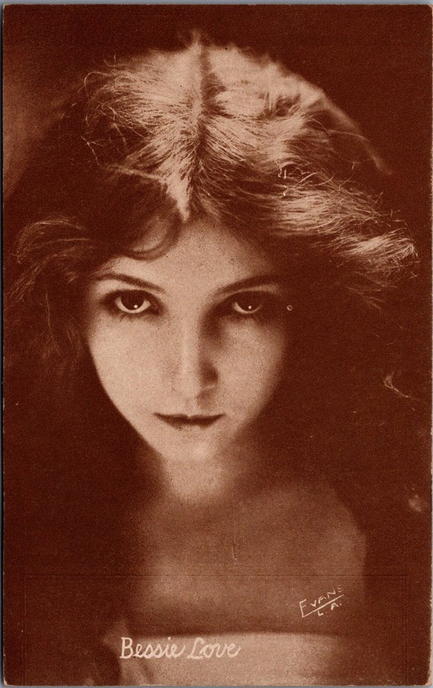 Bessie Love RPPC Real Photo Postcard Silent Film Star Evans L.A. Studio 1910s