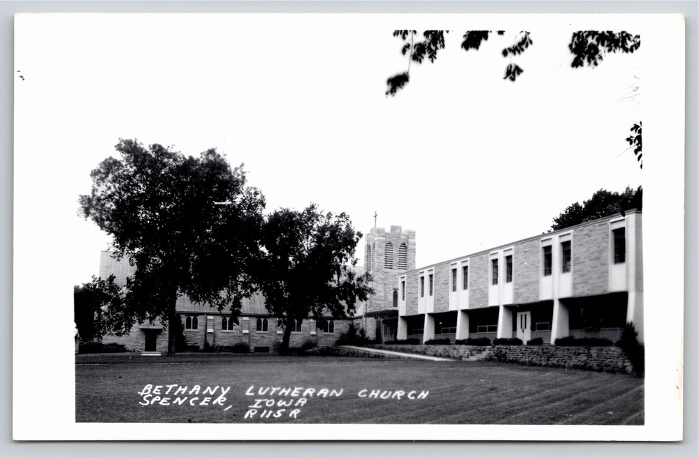 RPPC~Bethany Lutheran Church Spencer Iowa~Real Photo Postcard