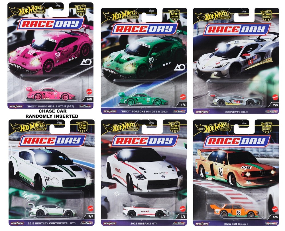 HOT WHEELS 1:64 CAR CULTURE 2024 RACE DAY FPY86-961D Sealed Case of 10
