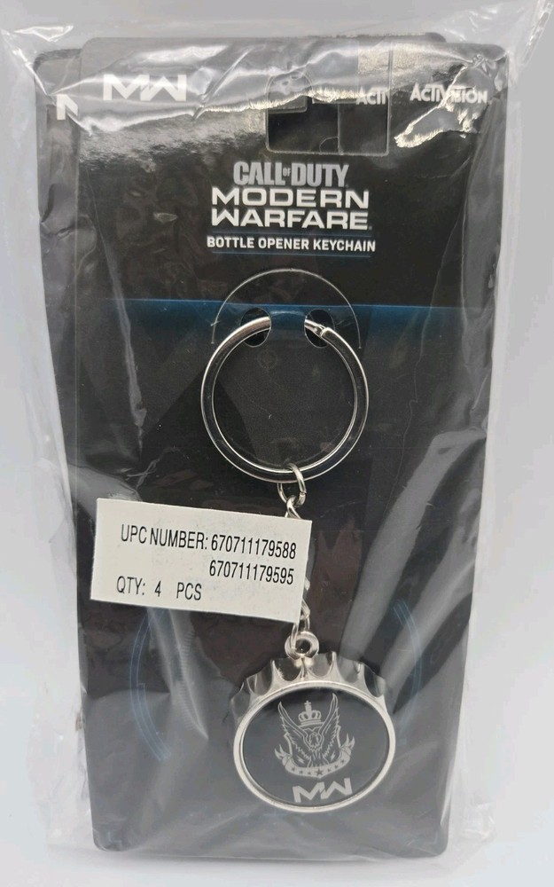 Call Of Duty Modern Warfare Bottle Opener Keychain - Sealed Lot Of 4 Retail Pack