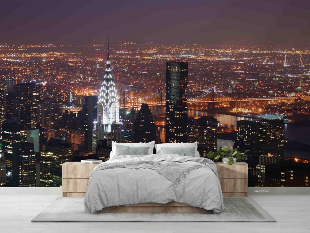 3D New York City Night View Wall Murals Wallpaper Murals Wall Sticker 5