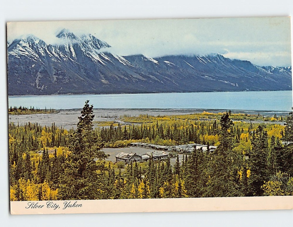 Postcard Kluane Lake Silver City Yukon Canada