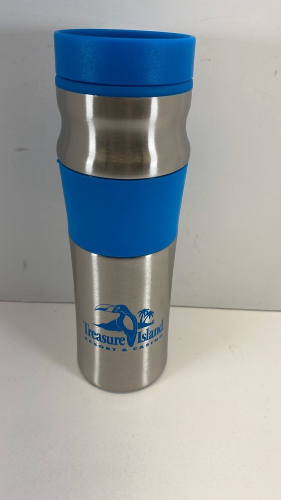 Treasure Island Milo 16oz Stainless Steel Beveage Travel Mug Hot Or Cold New