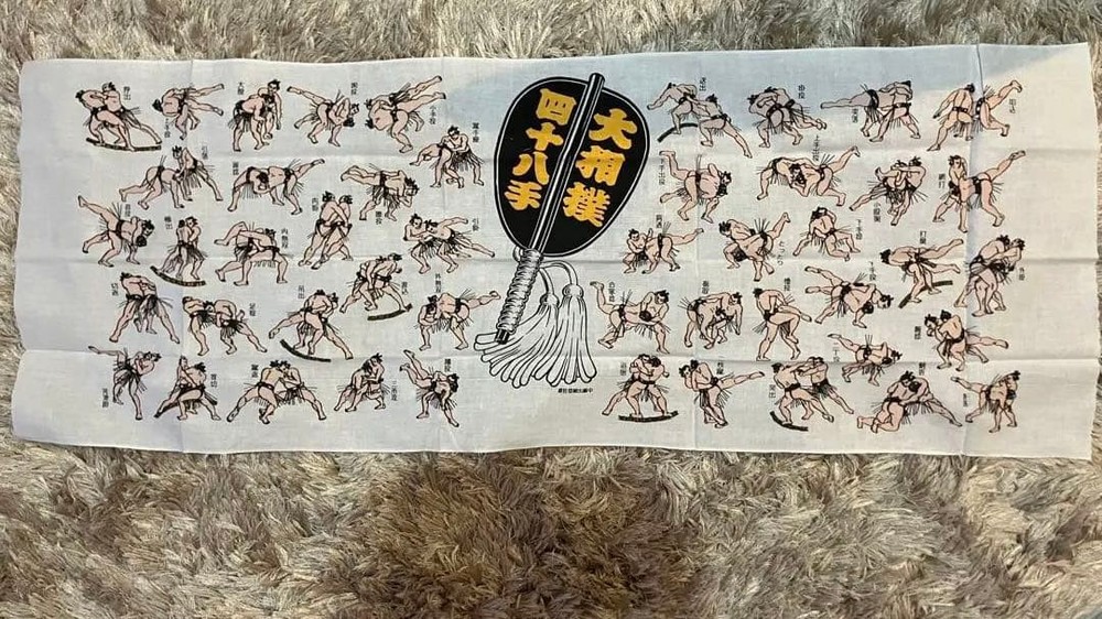 Japanese Tenugui Towels Sumo sumo wler appro 34cm 90cm