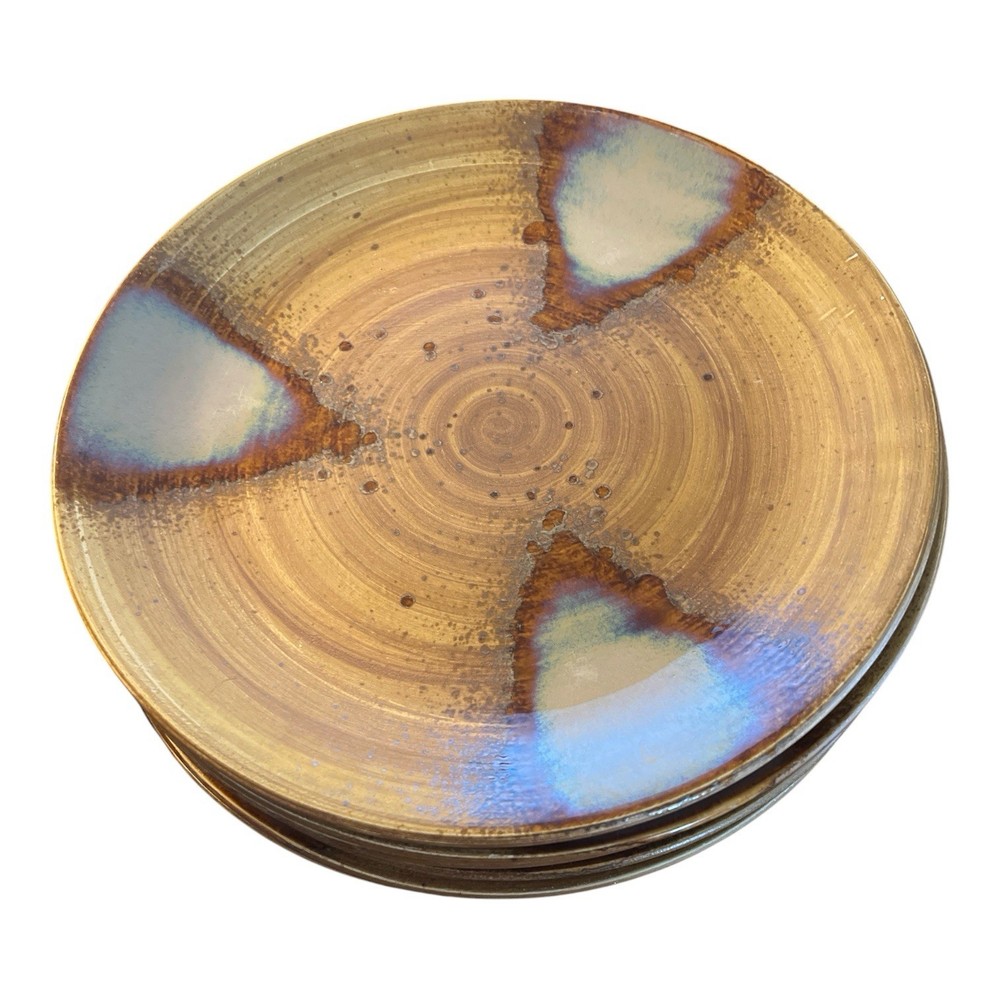 SPLASH  Brown Drip Glaze 4951 By SANGO Stoneware DINNER PLATES 11