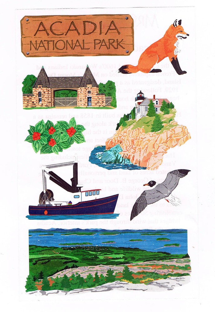 MRS GROSSMANS ACADIA NATIONAL PARK STICKER SHEET BN & NLA-image