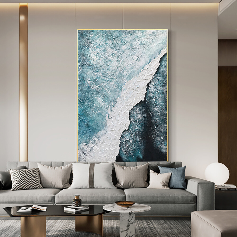 Large Oil Painting Handmade Abstract Canvas Wall Art Thick Texture Acrylic