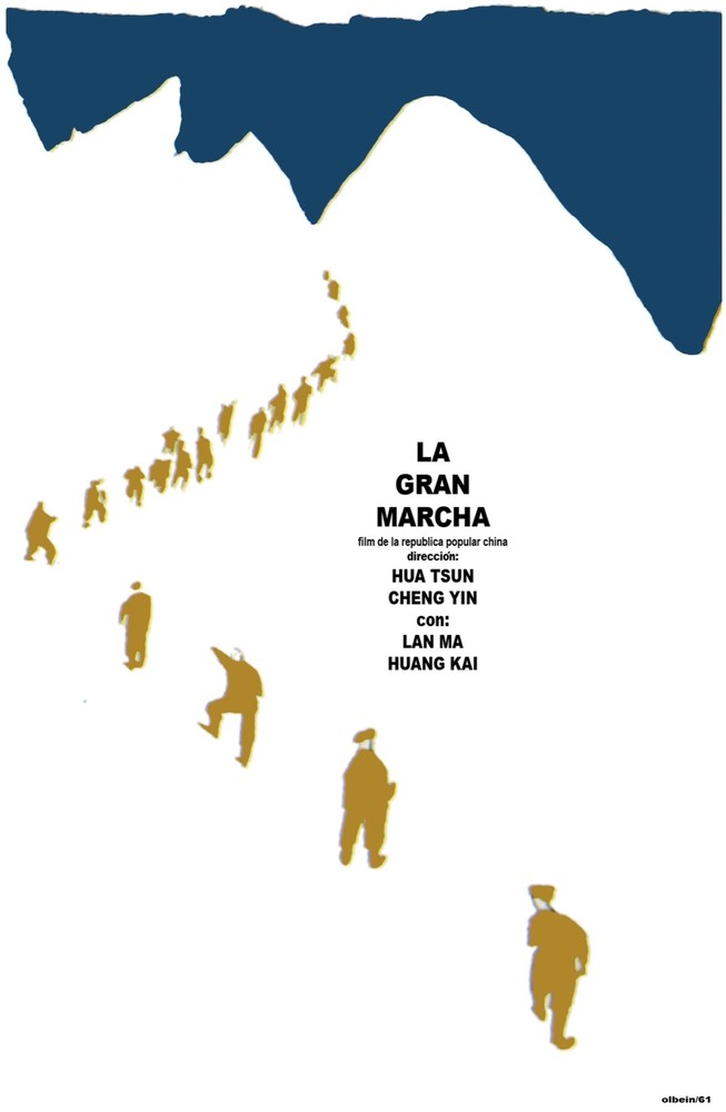 4344.La gran marcha.people walk.in snow.Movie.POSTER.Decoration.Fine Graphic Art
