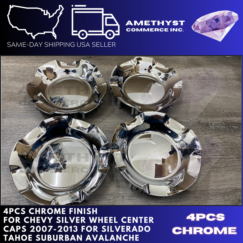 4 Chrome Center Cap For Chevy Siverado Tahoe Avalanche Suburban 20