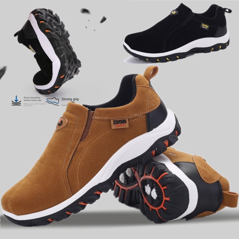 Men's Slip on Athletic Shoes Hiking Shoes Casual Walking Sneakers Outdoor Sports