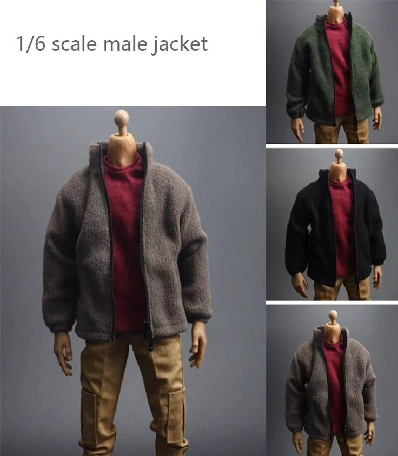 C5-1 1/6 Scale Male Soldier Fashion Fleece Jacket Model for 12'' Figure