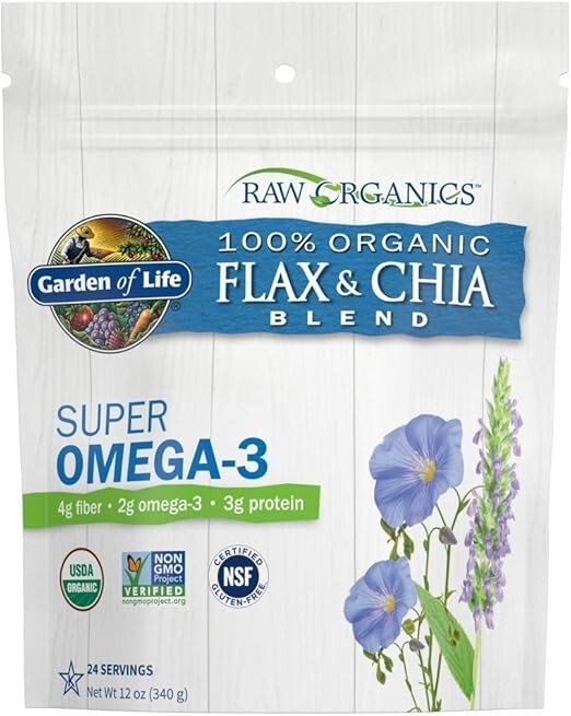 Garden of Life 100% Organic Flax & Chia Blend 12 oz Pkg