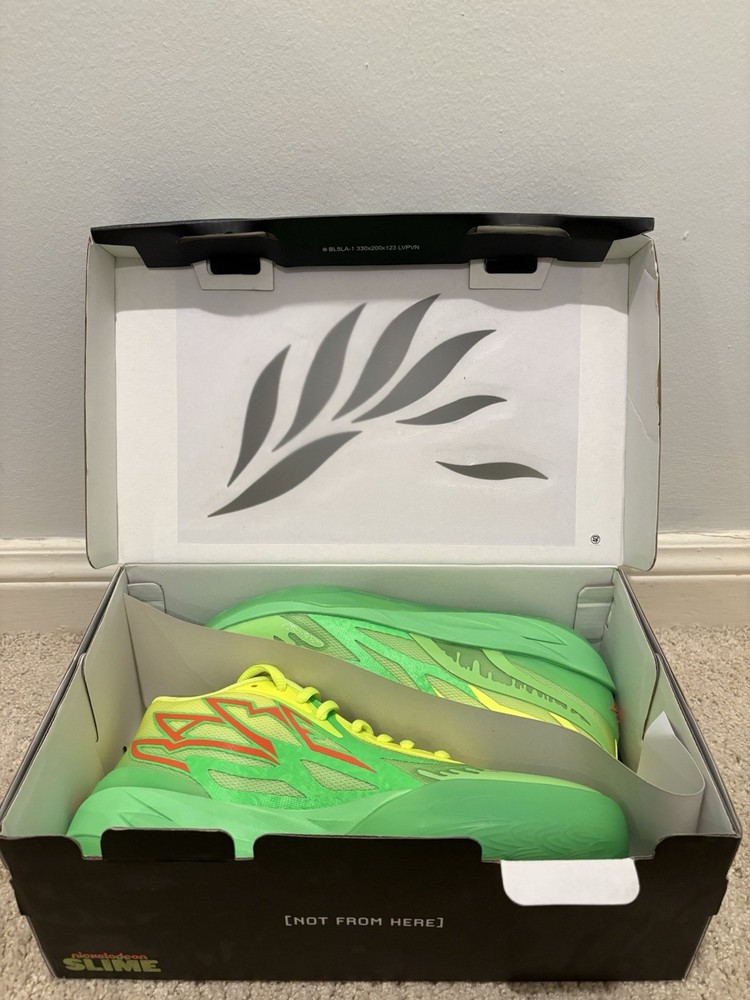 PUMA MB.02 x Nickelodeon Slime Fluro Green-Lime Men's Basketball 377584-01