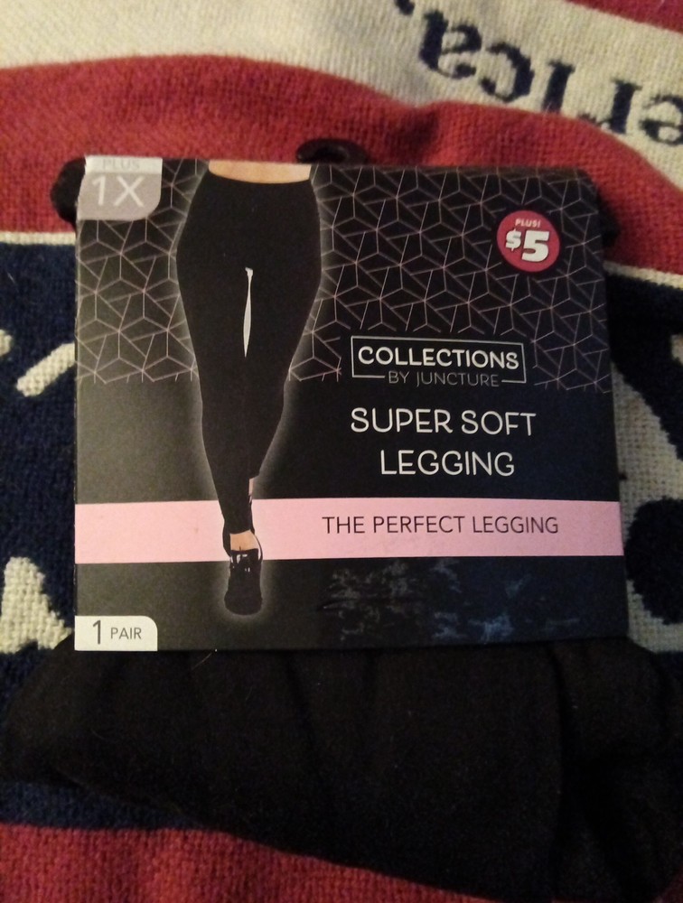 Super Soft Leggings Black Size Plus 1x NWT!