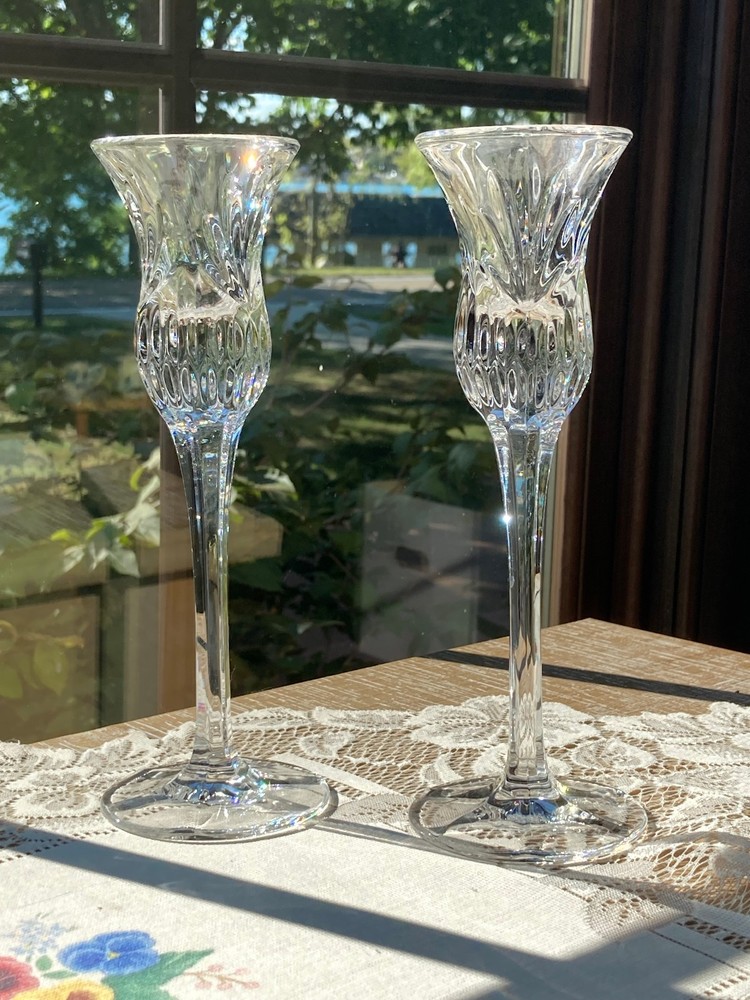 Pair of Crystal Candle Sticks 2.25
