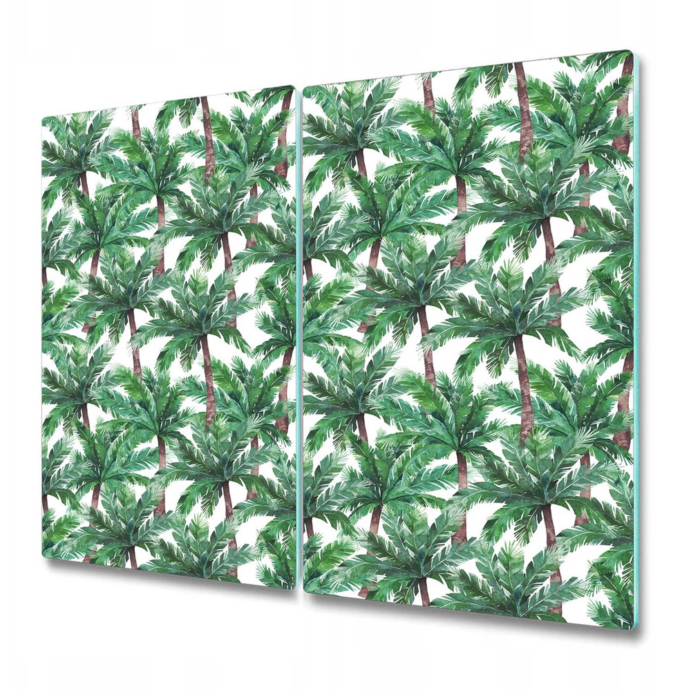 Glass Chopping Cutting Board Tropical Palm Tree Exotic abstract painting 2x30x52-image