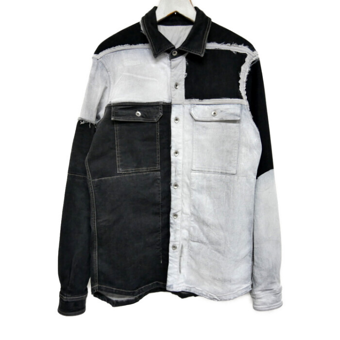 Drkshdw By Rick Owens 20Ss Denim Outer Shirt Overshirt Patchwork