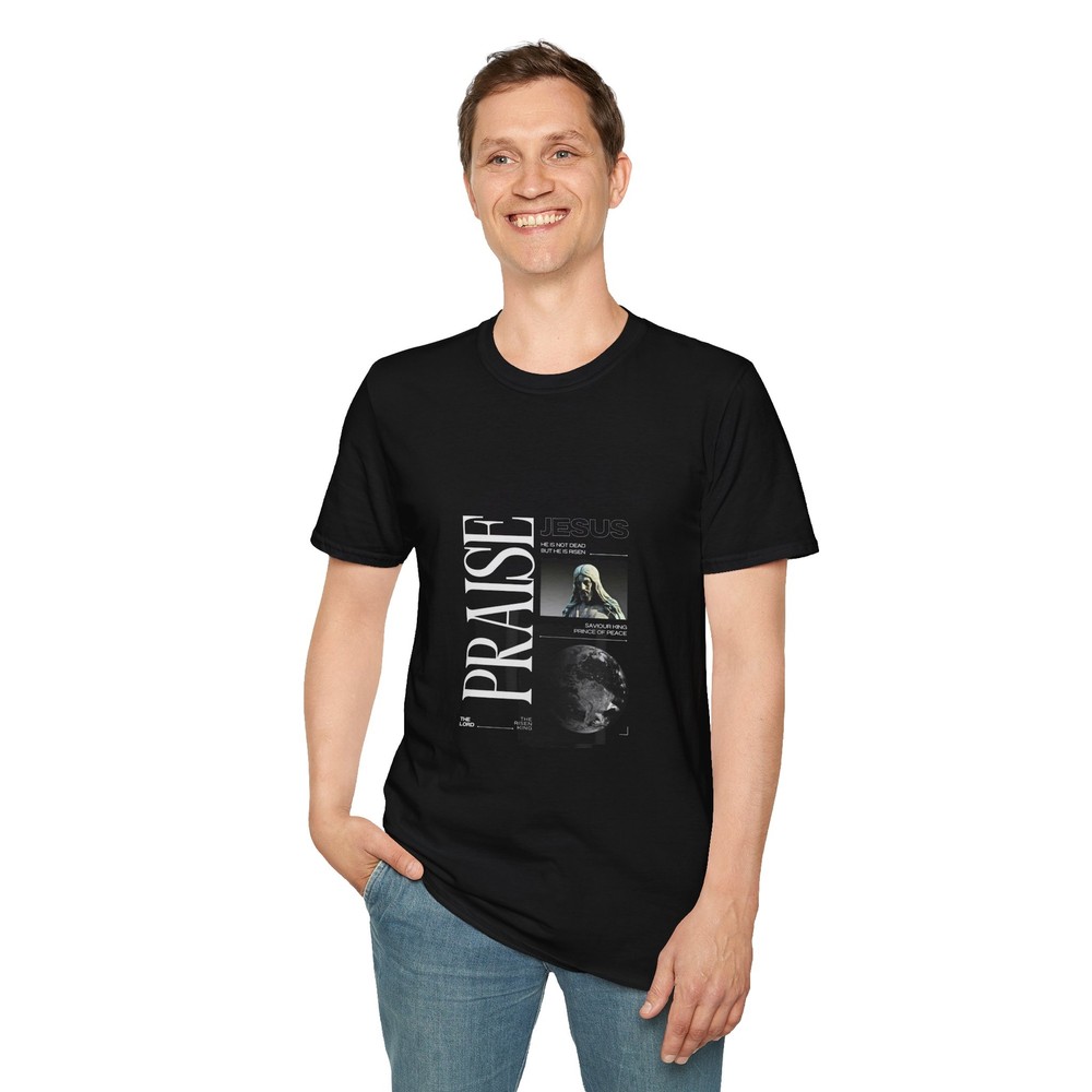 Praise Jesus Unisex Faith Christian Religious T-Shirt for Him or Her