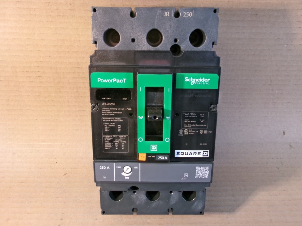 NEW Square D JRL36250 250 AMP 3 POLE POWER PACT SILK SCREEN NNB FLAW #75