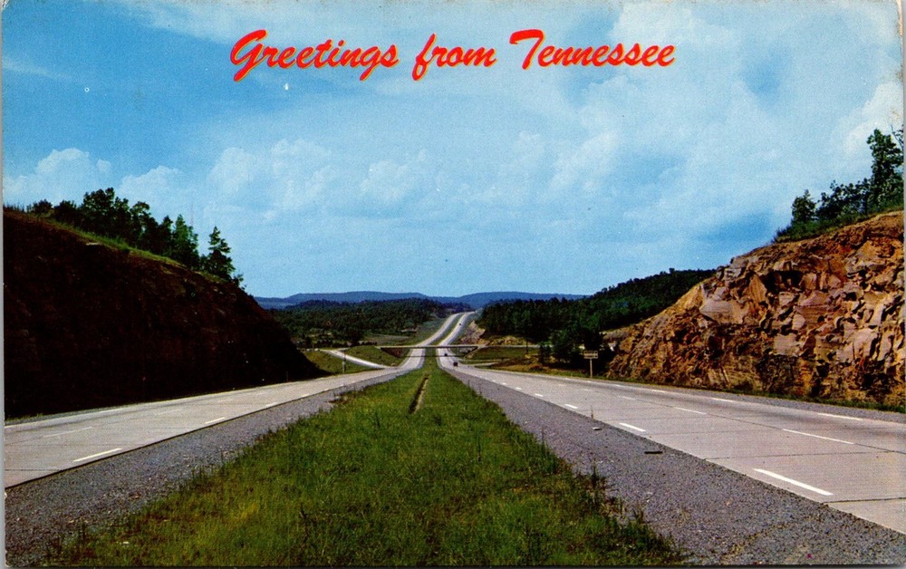 Dr Jim Stamps Postcard Greetings From Tennessee Interstate Highway Scene