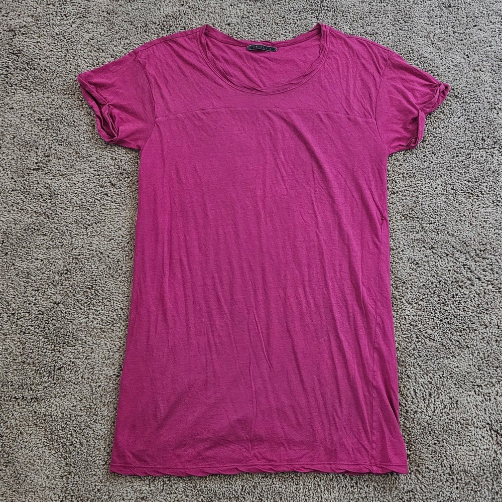Velvet by Graham Spencer Pink Crew Neck Short Sleeve Tunic Dress Size Small