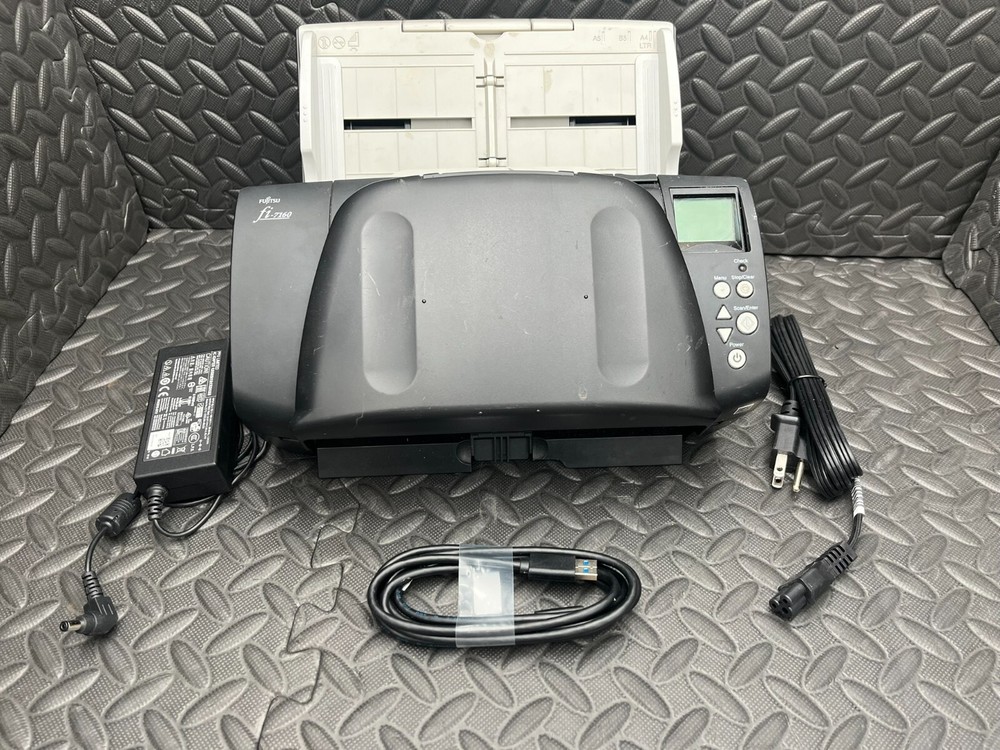 Fujitsu Fi-7160 (P3670E) Duplex Document Scanner Complete With Trays + AC