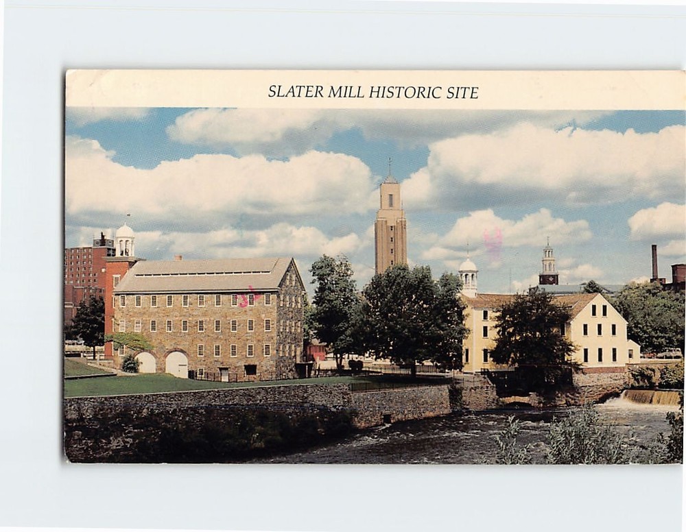 Postcard Slater Mill Historic Site Pawtucket Rhode Island USA
