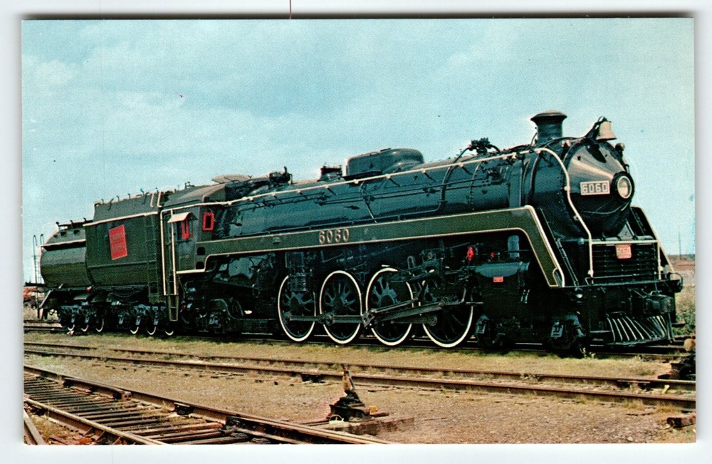 Railroad Postcard Canadian National 6060 Locomotive Train Audio Visual Railway