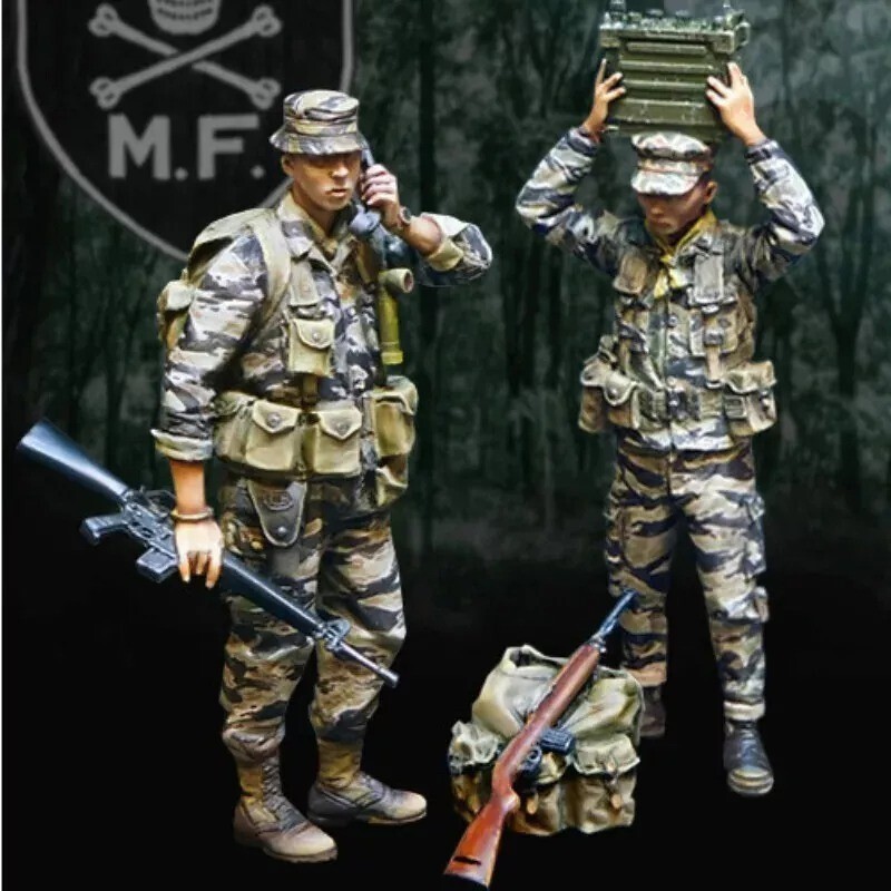 1/35 Resin Figure Model Kit Modern Special Force 2 Figures Unassembled Unpainted