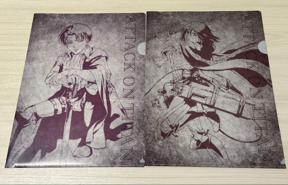 Attack on Titan Eren Mikasa Levi Clear File 5 Volume Set