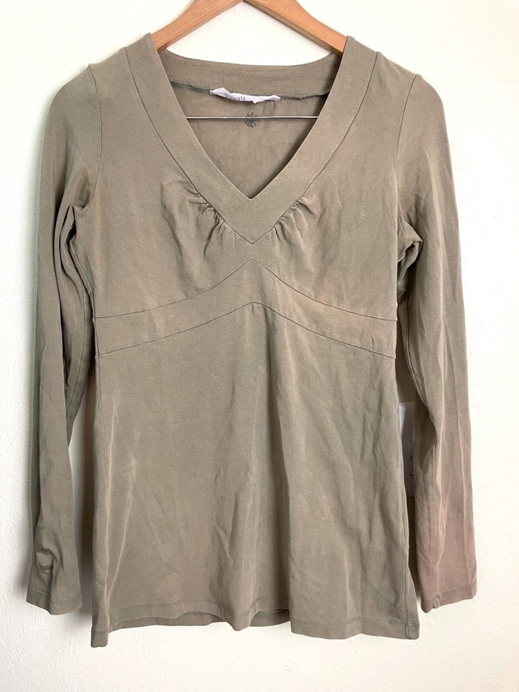 Athleta Top Women's Small Long Sleeve Pullover V-Neck Shirt *READ*