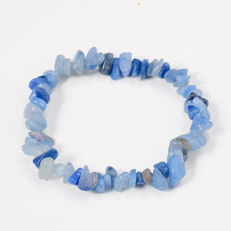 Natural Blue Aventurine Jade Quartz Crystal Bead Stretchy Bracelet Healing Gift