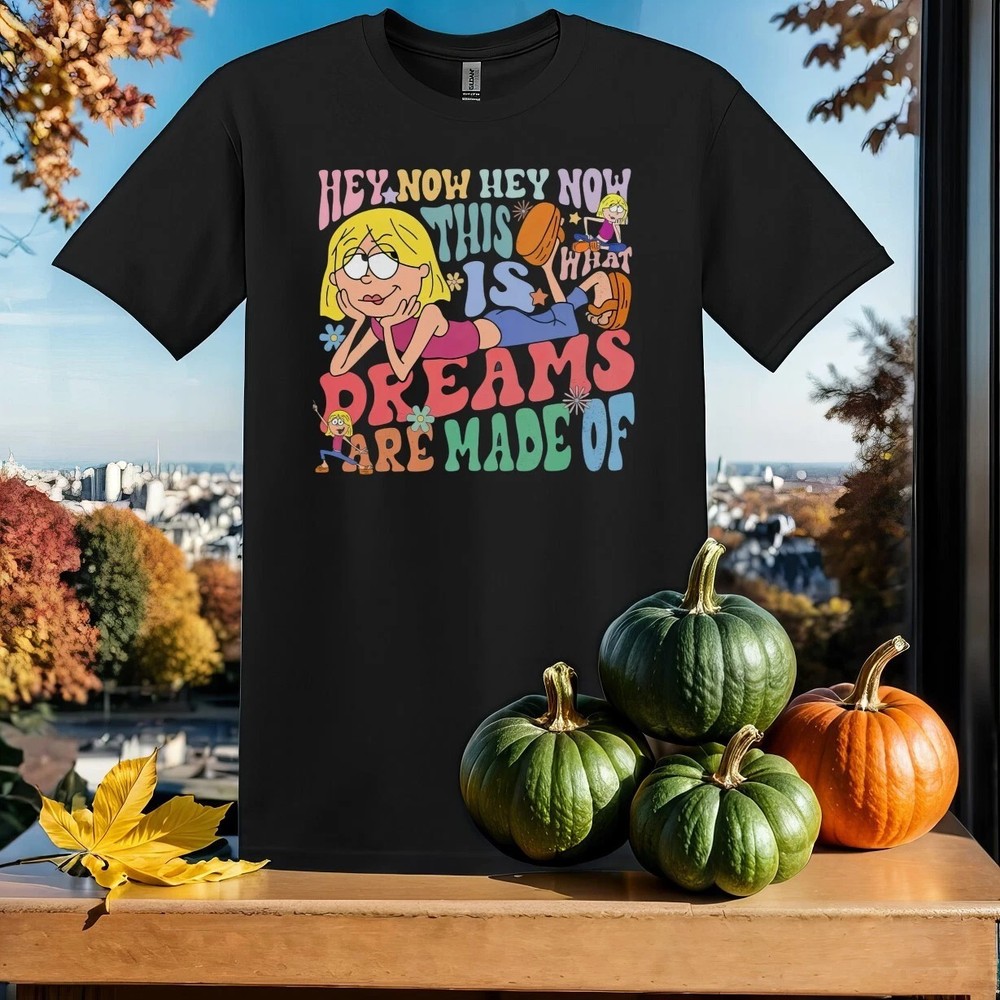 Disney Cute Lizzie McGuire This Is What Dreams Are Made Black T-Shirt Size S-5XL