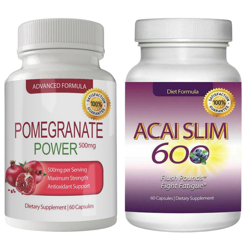 Pomegranate Extract Antioxidant Supplements & Acai Berry Slim Weight Loss Pills-image