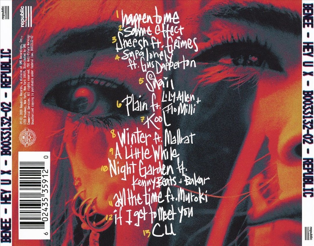 Benee Hey U X New Cd