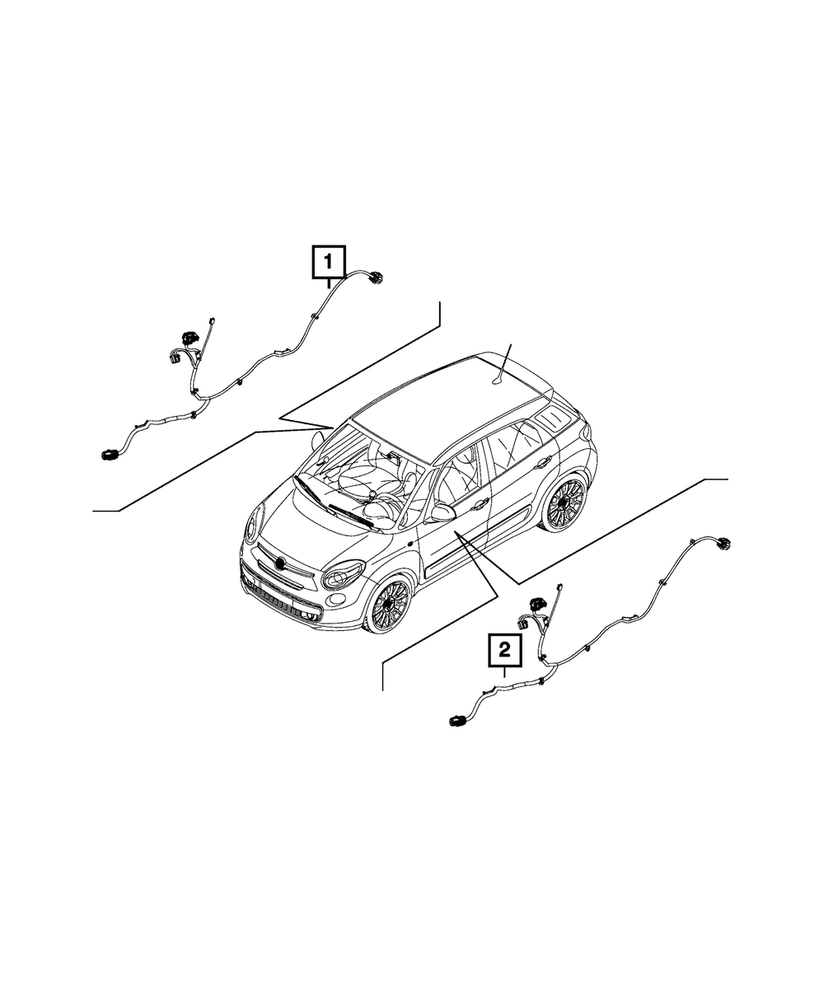 Genuine Mopar Front Door Wiring 68390447AA