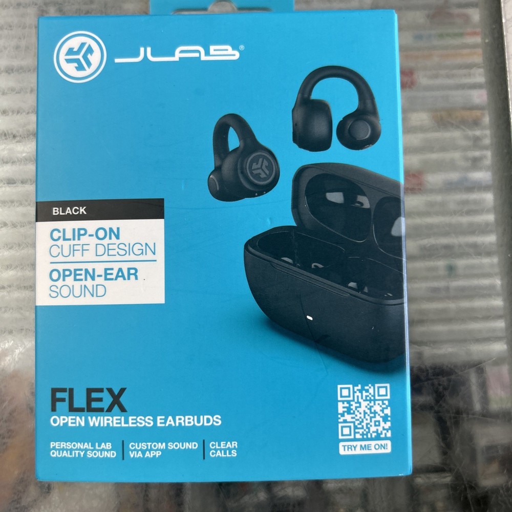 JLab Flex Open Ear Bluetooth Clip On Wireless Earbuds Teal Brand New