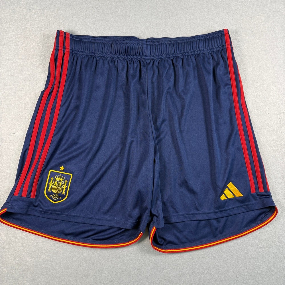 Adidas Spain National Team Soccer Shorts Mens XL Navy Blue Training Athletic