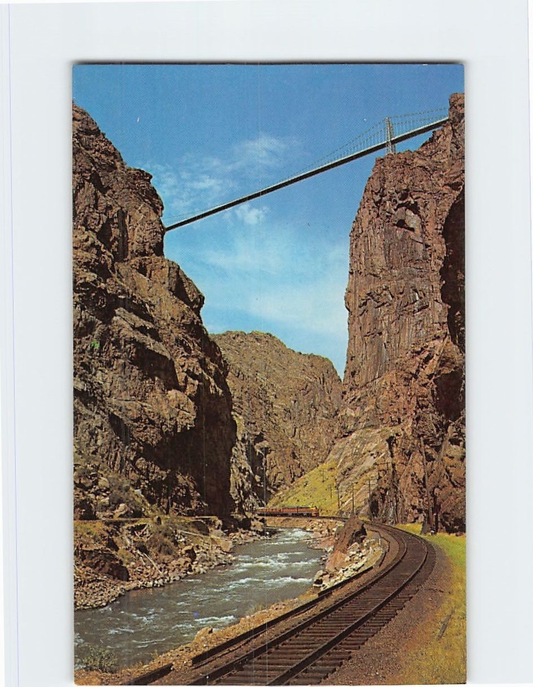 Postcard Royal Gorge Suspension Bridge Canon City Colorado USA