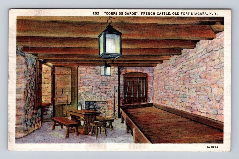 Old Fort Niagara NY- New York, Corps De Garde, French Castle, Vintage Postcard