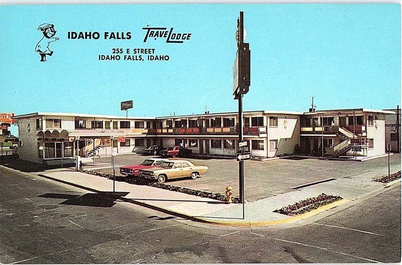 Postcard LODGE SCENE Idaho Falls Idaho ID m/09 AI9918