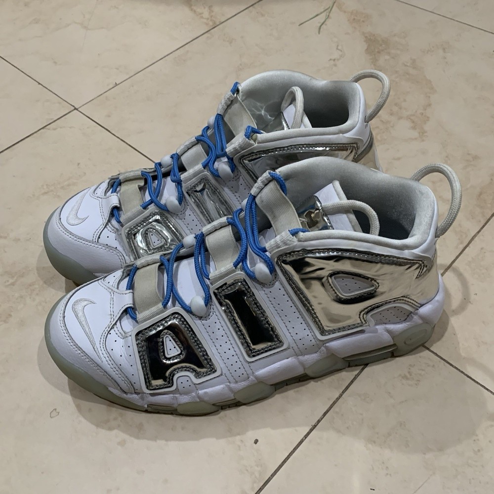 Nike Air More Uptempo Chrome White 917593 100 Basketball Shoes Adult Size 12