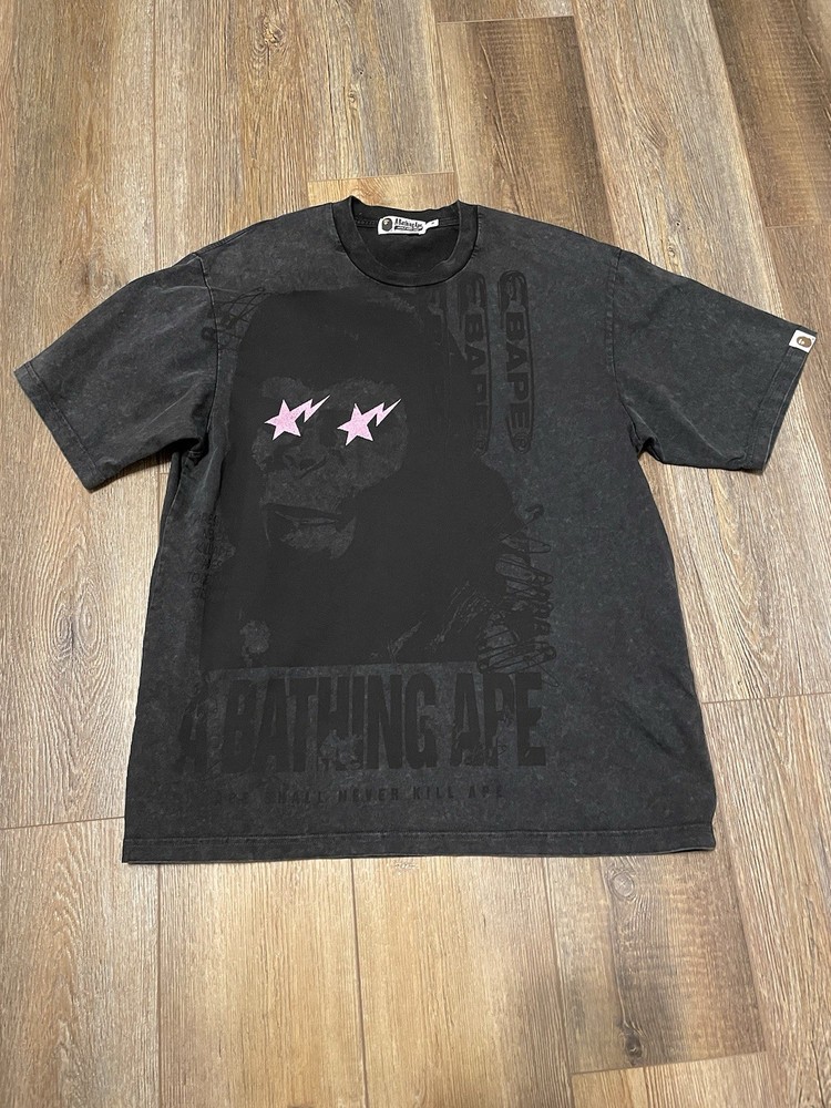 BAPE Relaxed Fit Mens Medium Graphic Tee Designer Shirt