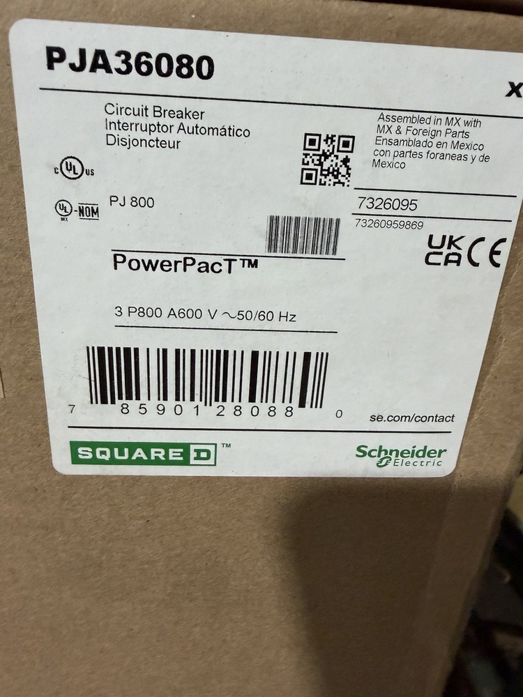 Square D PJA36080 I-line PowerPact Circuit Breaker 800A 65kA 600V 3P 800 Amp NIB