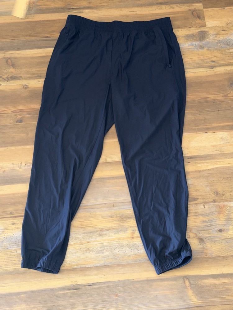 GapFit Navy Jogger Pants Men's L Drawstring Elastic Waist Pockets Activewear