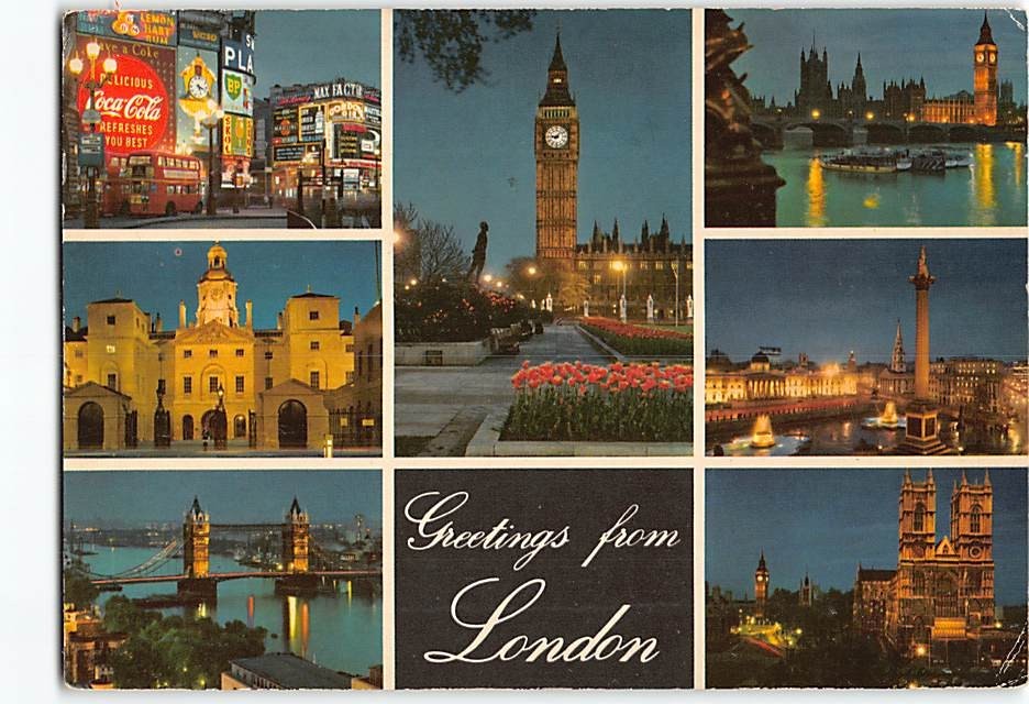 Postcard Greetings from London England