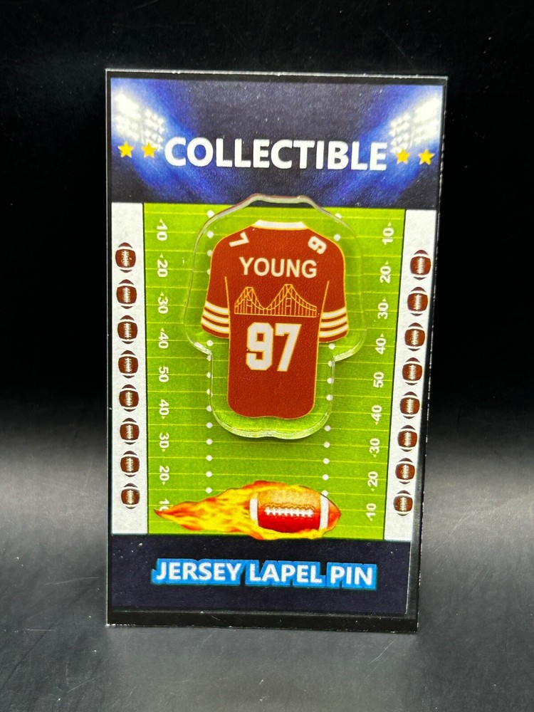 San Francisco 49ers Bryant Young Bridge Collection jersey lapel pin
