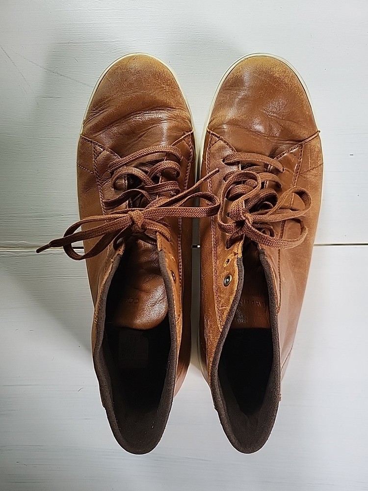Cole Haan Men's British Tan Leather High Top Sneaker Boots Chukka 8