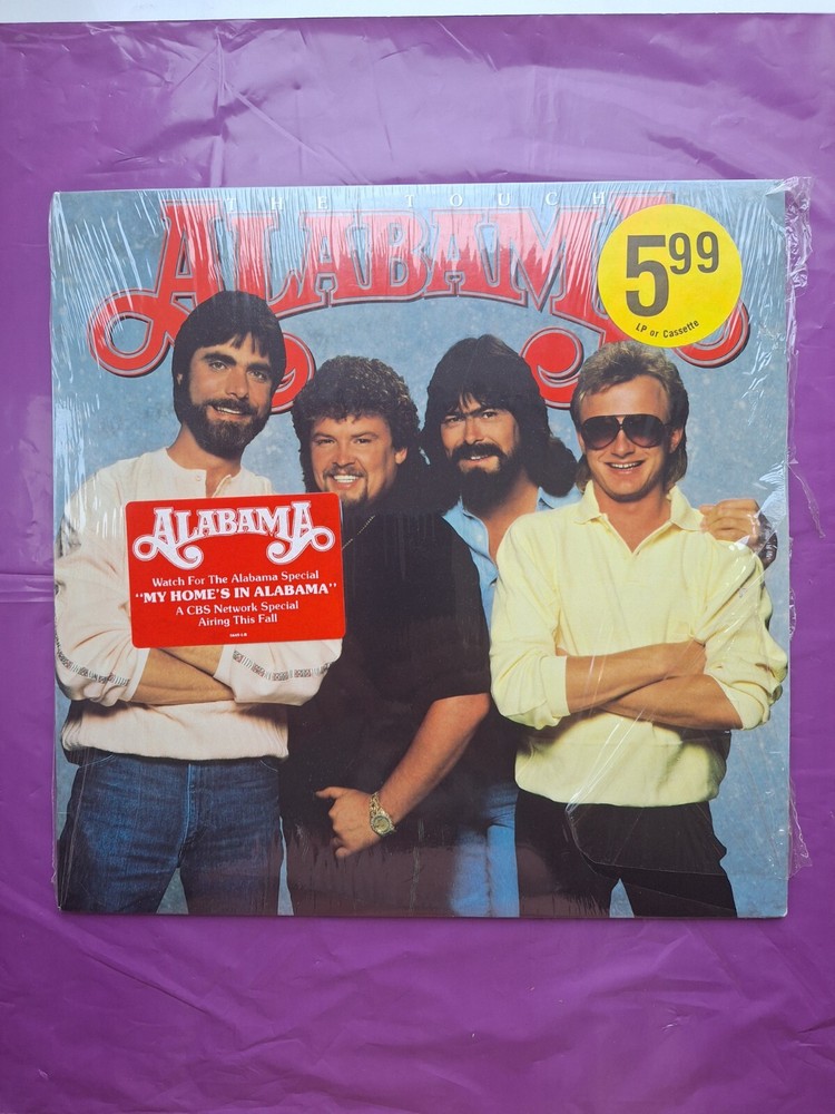 Alabama The Touch Vinyl LP Open Shrink Hype Sticker 1986