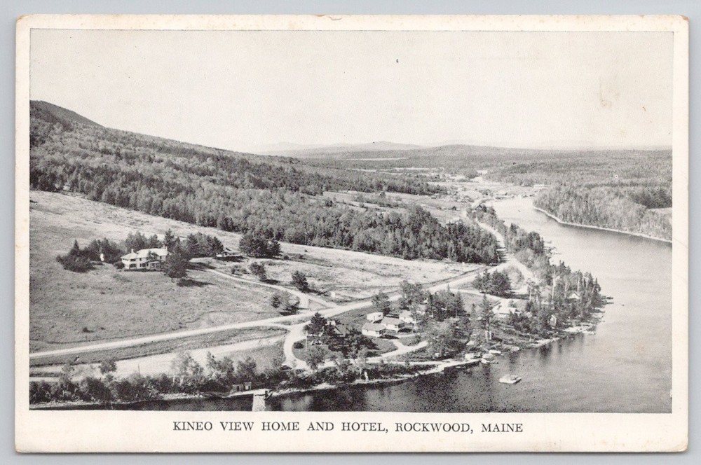 Kineo View Home Hotel Rockwood Maine Moosehead Lake Photo Postcard Vintage